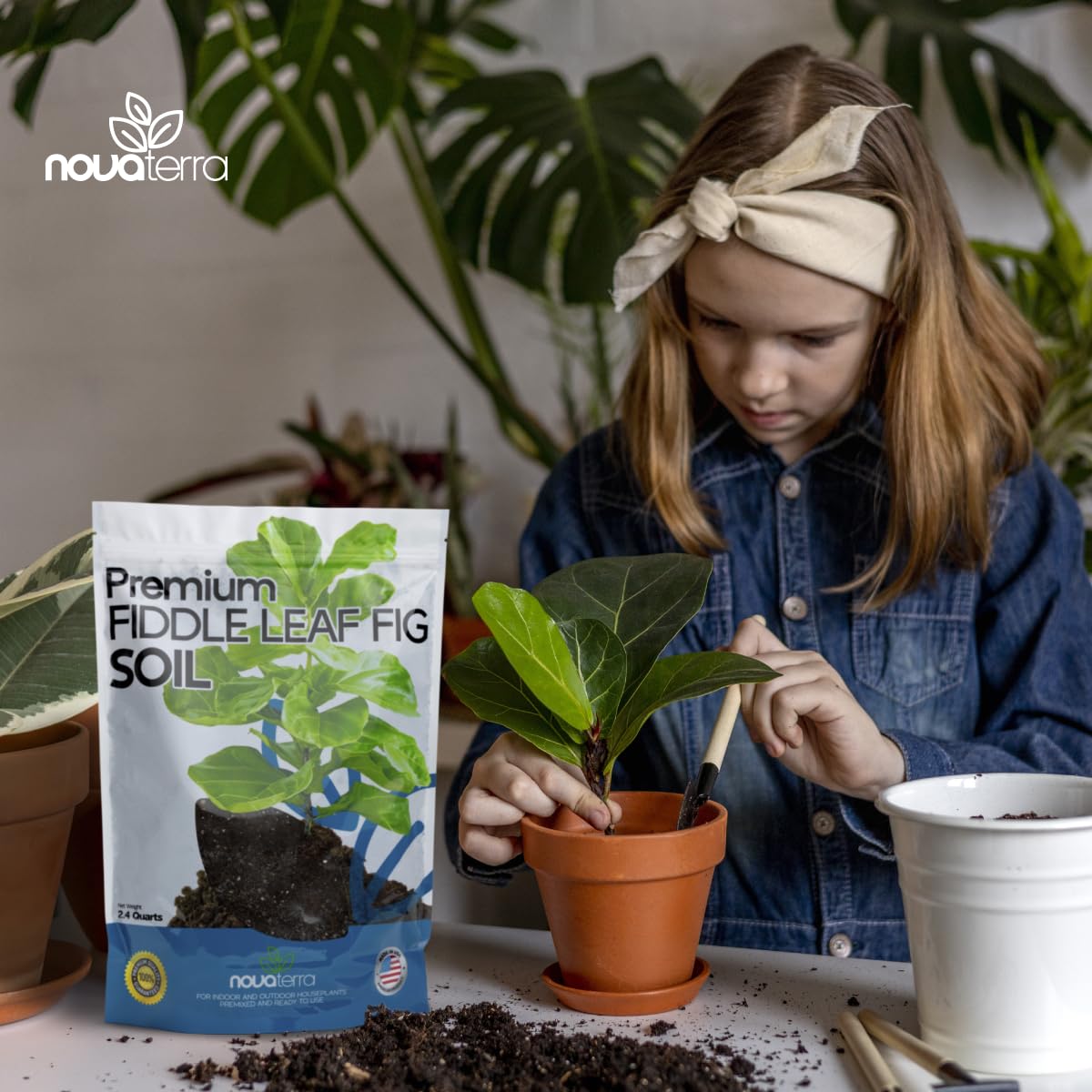 NOVA-TERRA fertilizer pellets inside provide convenient plant nutrition.