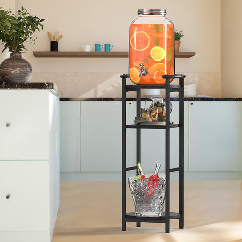 NOVIMANGO water stand bottom shelf displaying space for small greenery and decor.