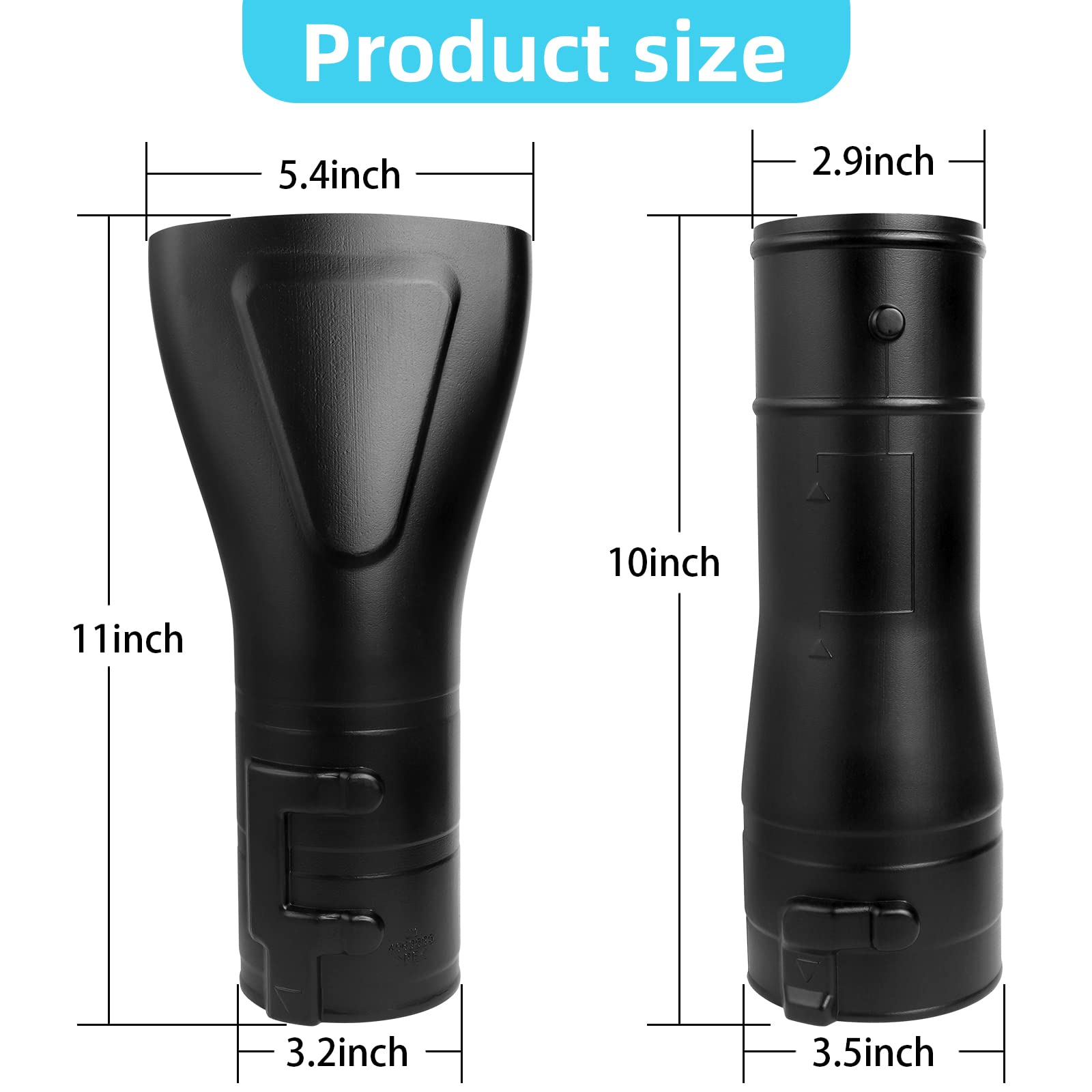 NOVINO 197889-6 flat end nozzle enables ground-level cleaning.