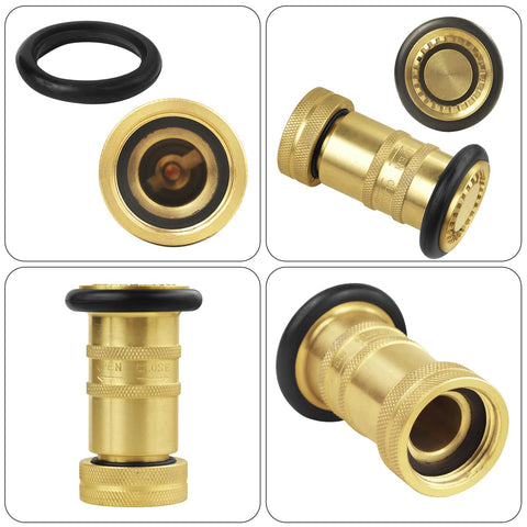 NOVINO fire nozzle adjustable spray from straight stream to fog mist for versatile use