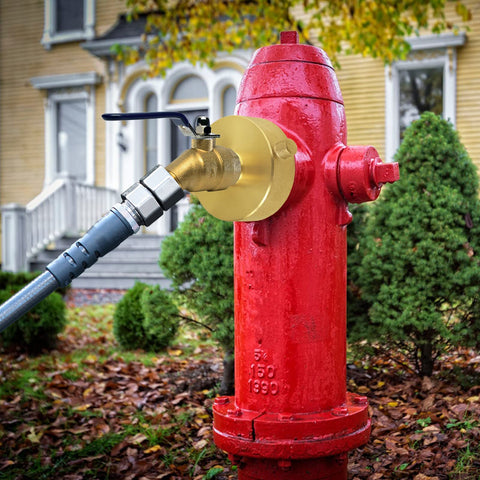 NOVINO firefighting application preview with fast hydrant connection and hose linkage.