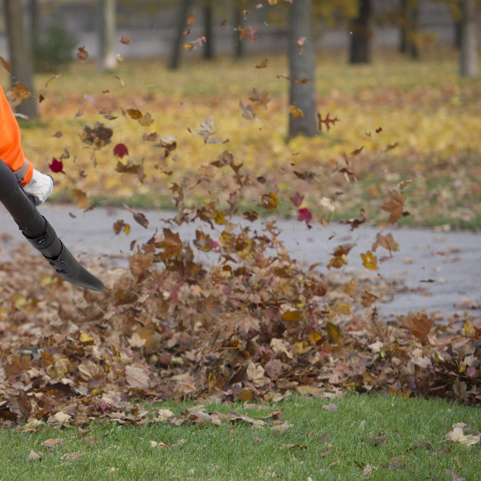 NOVINO yard cleanup attachment speeds outdoor debris removal.