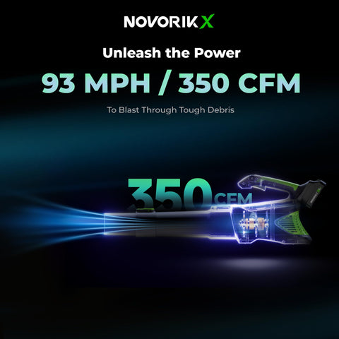 NovorikX 20V 2Ah battery powering longer yard cleanup sessions