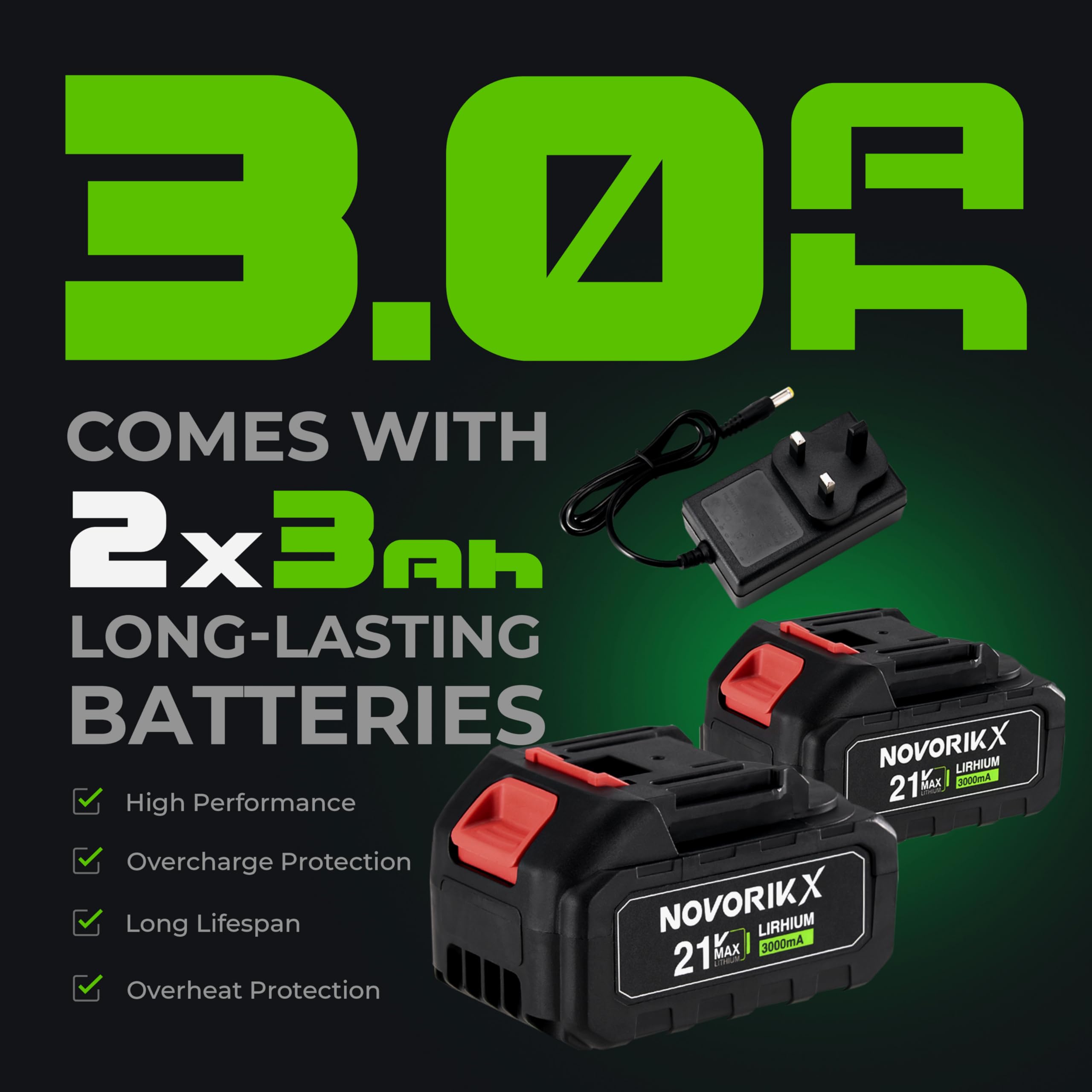 NovorikX ideal for patios, decks, driveways and lawns cleanup.