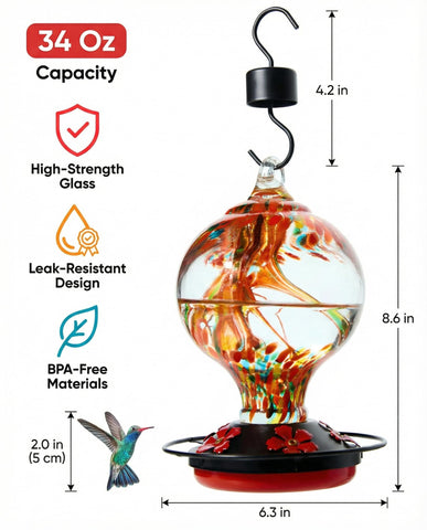 Novoto inner-glass decor adds handcrafted focal point to garden décor