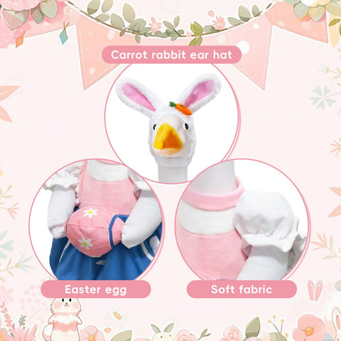 Close-up of the soft cloth material on the NovousGoo goose costume