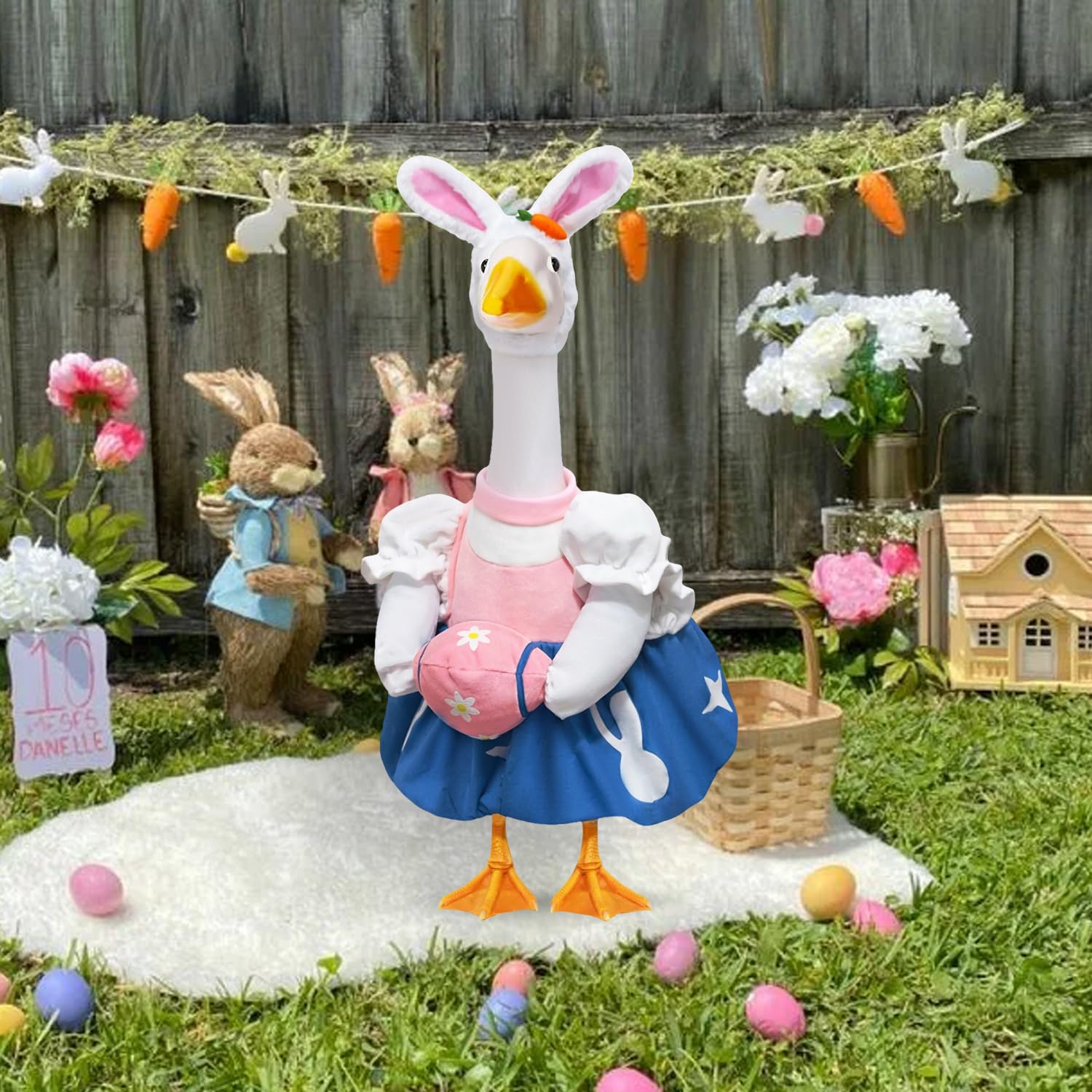 NovousGoo bunny ears accessory completes the Easter goose costume