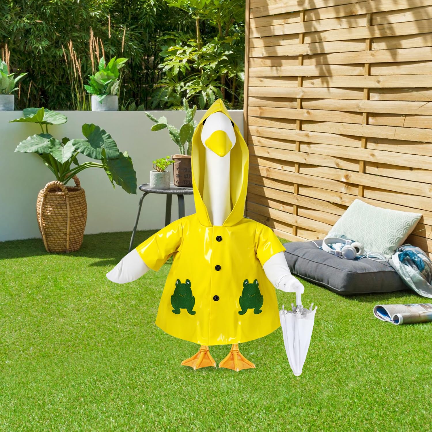 NovousGoo raincoat hem featuring frog pattern for decorative flair.