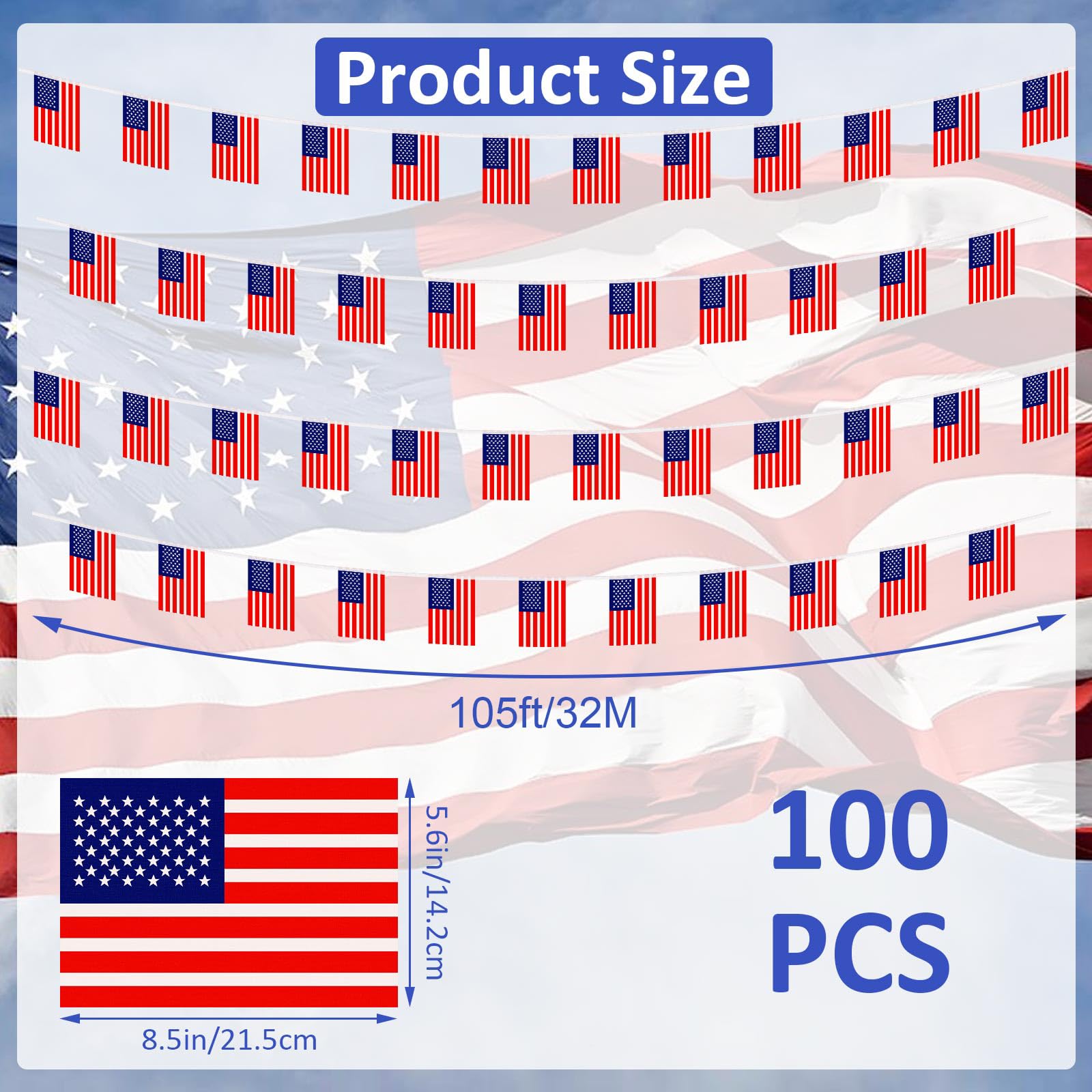 NOVWANG flag banner wall hanging for patriotic decor.