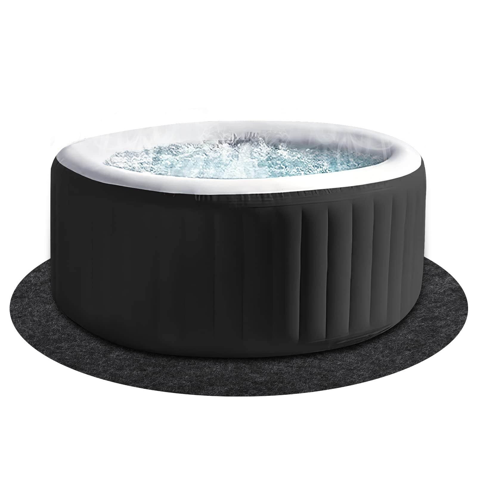 NOVWANG hot tub mat, 78-inch diameter, fits tubs up to 77 inches, absorbs moisture