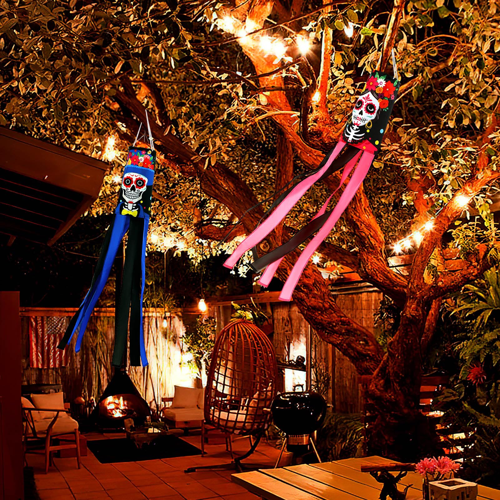 NOVWANG 40-inch windsock for outside decor with durable color retention.