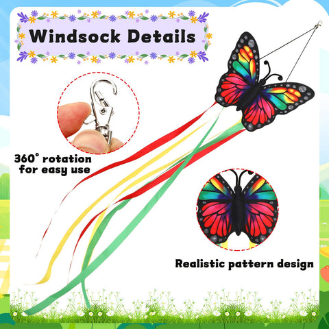 NOVWANG windsock uses weatherproof polyester fabric for outdoor longevity.