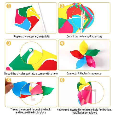 NOVWANG Rainbow Pinwheels made from durable PP material resisting outdoor wear