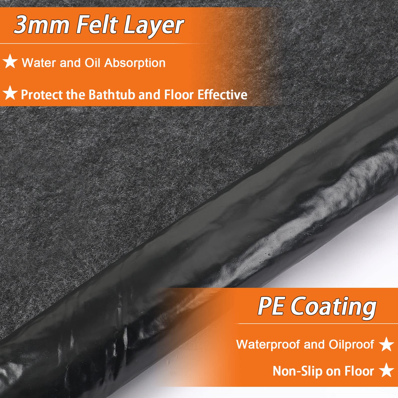 NOVWANG mat features slip-proof backing for safer steps after bathing
