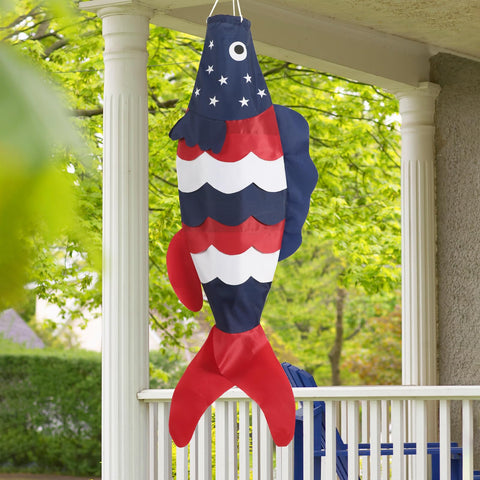 NOVWANG weatherproof polyester windsock withstands outdoor use across seasons.