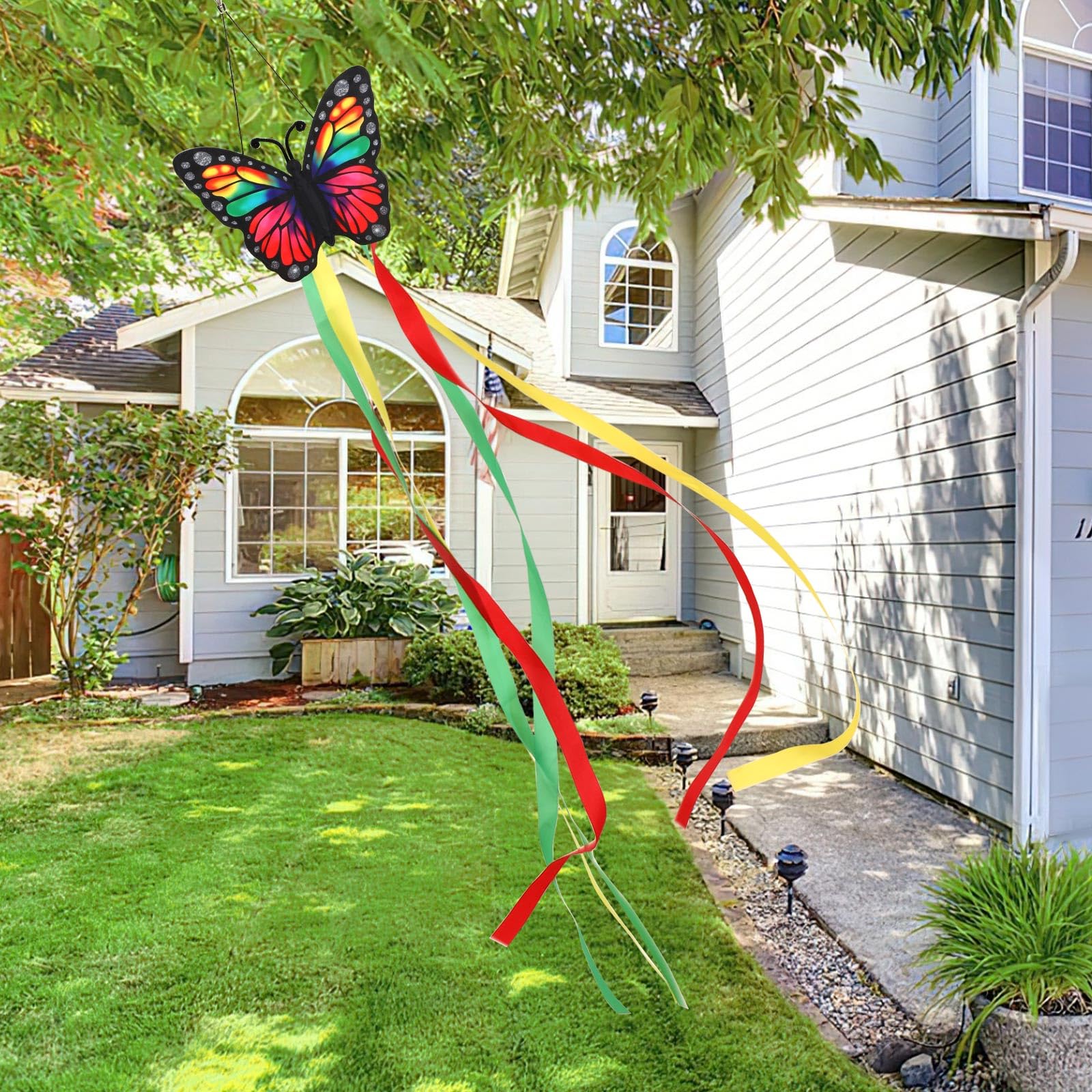 NOVWANG yard butterfly windsock decor suits porch, garden, or boat.