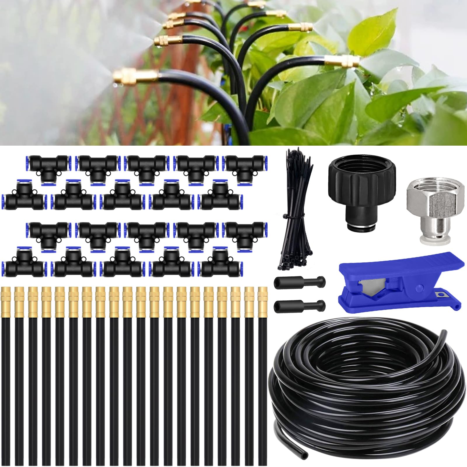 Nowaca drip irrigation tubing for a durable outdoor garden watering setup.