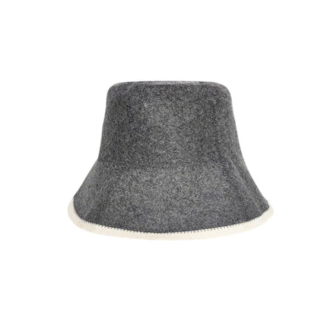 NOWHYX Wool Sauna Hat close-up shows soft felt texture and breathable weave.