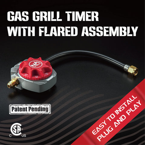 NO WORRIEZ timer installed on fire pit line increases outdoor safety.