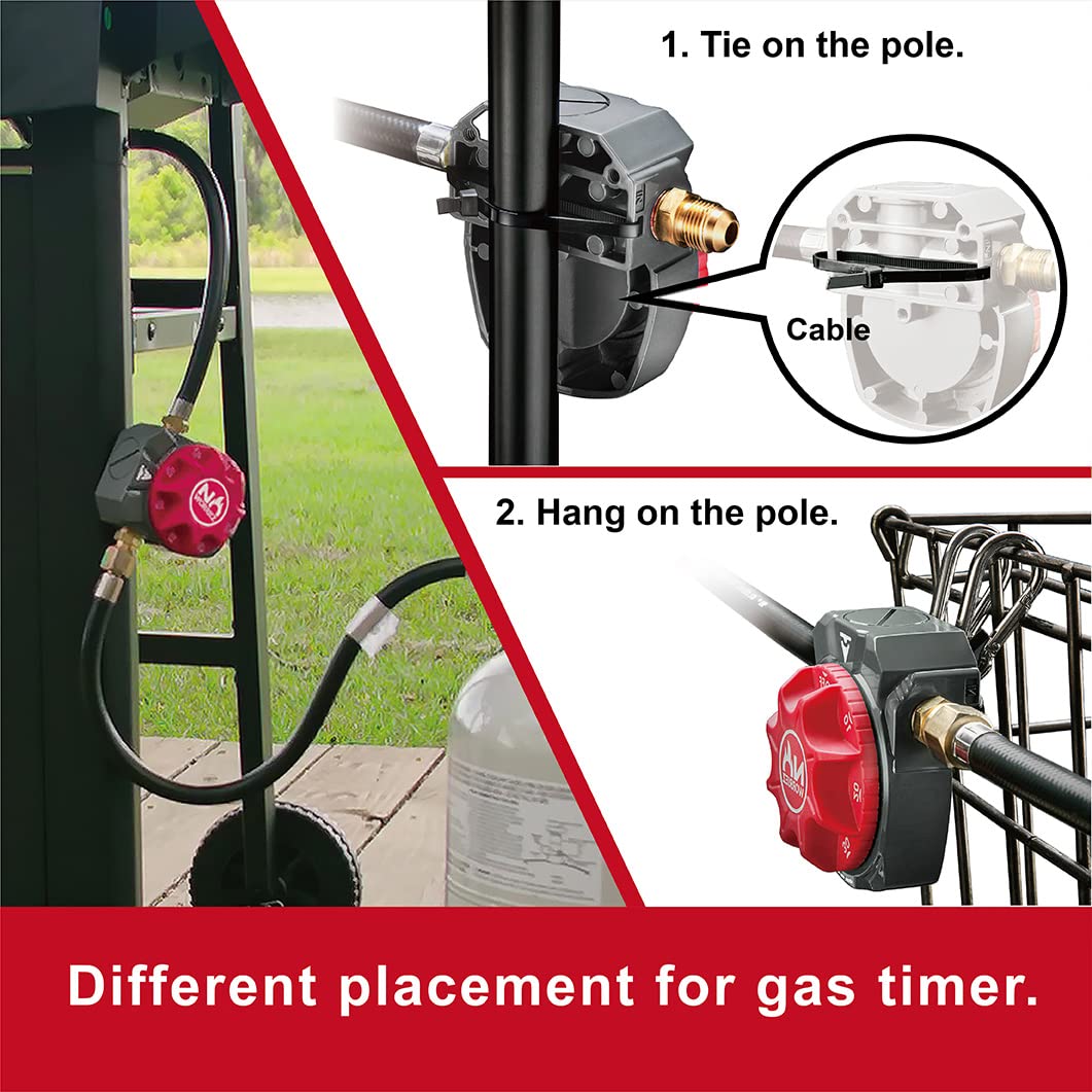 NO WORRIEZ timer installation steps illustrate quick plug-and-use setup.