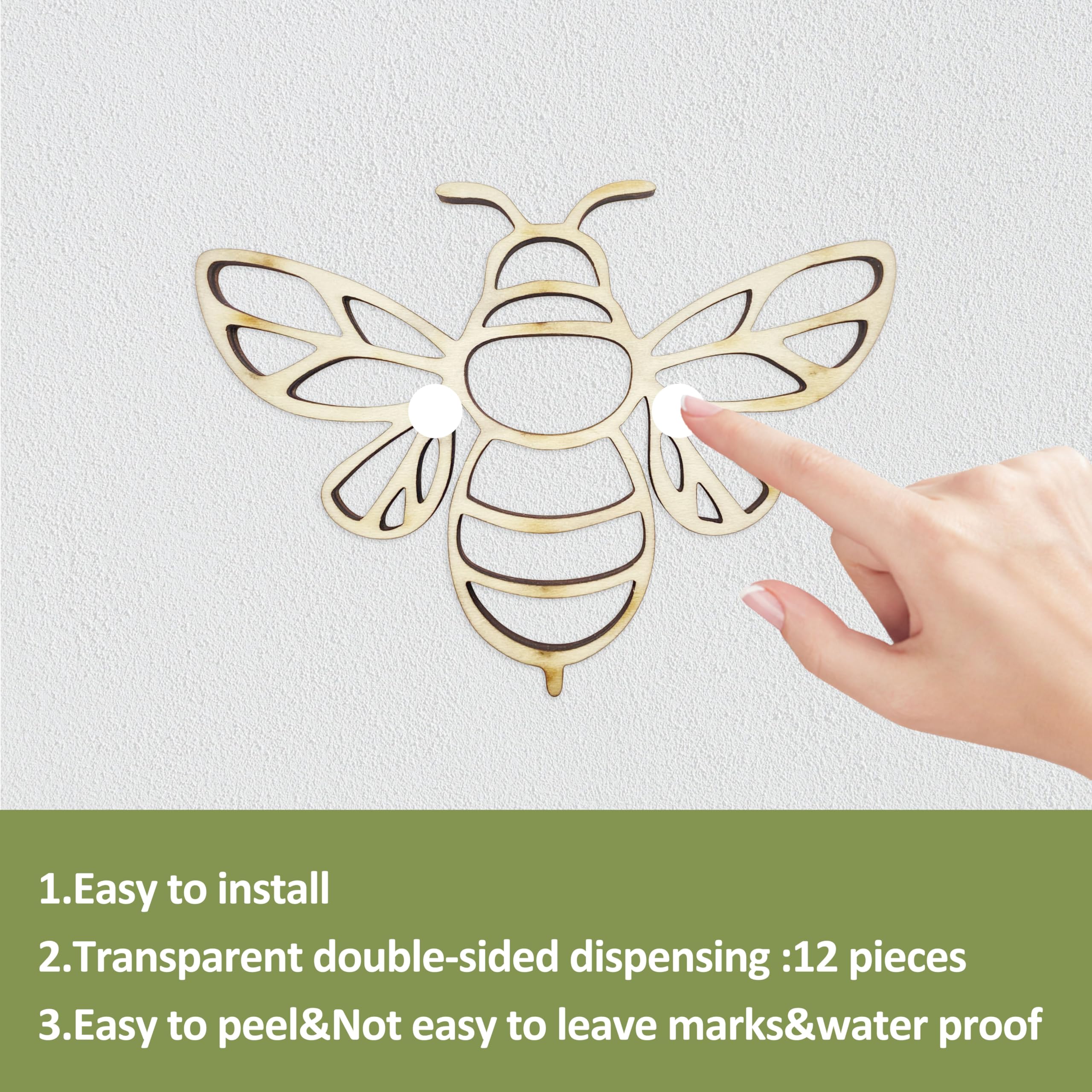 Noxozoqm golden finish bees reflect light for a subtle glow on living room walls