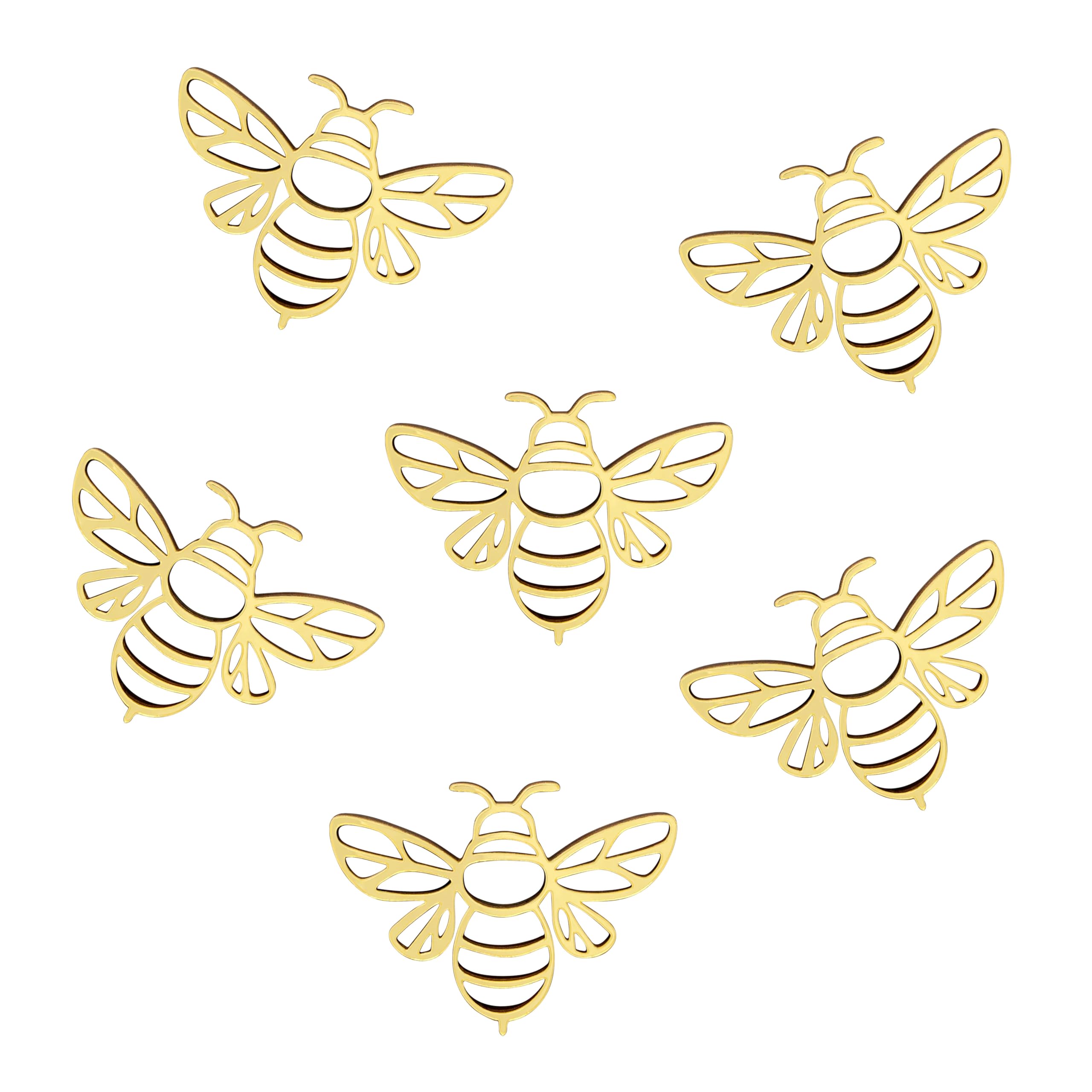 Noxozoqm bee wall art with six wooden bees in gold finish enhances warm living room ambiance
