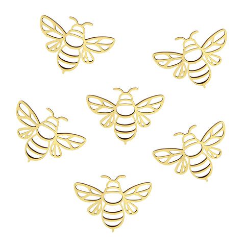 Noxozoqm bee wall art with six wooden bees in gold finish enhances warm living room ambiance