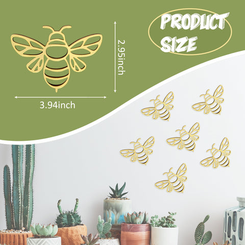 Noxozoqm wooden acrylic bees offer laser-cut detail for textured, charming decor in any wall