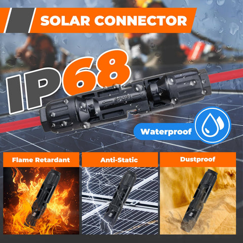 Noxtren 25 solar connectors enable fast, reliable panel connections.