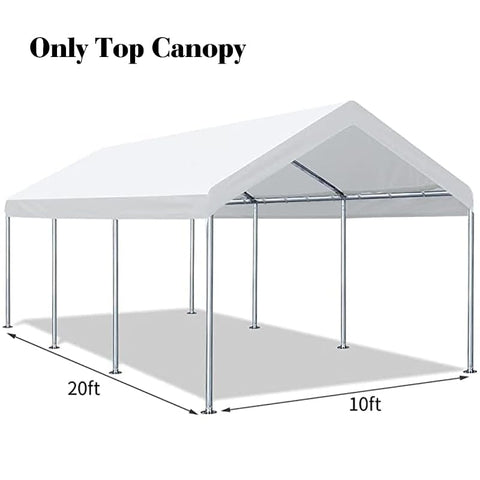 N\P carport top cover installation with included cords simplifies setup