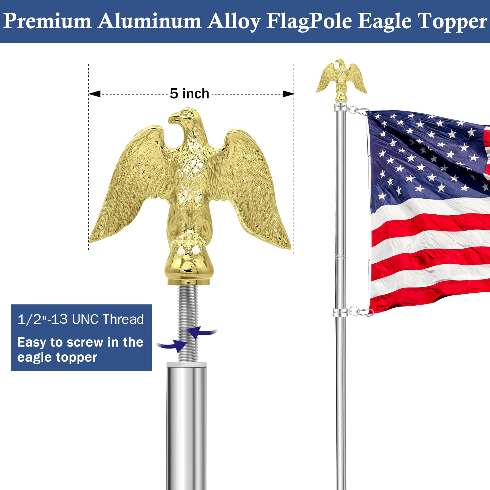NQ 360-degree rotating rings enable smooth flag unfurling