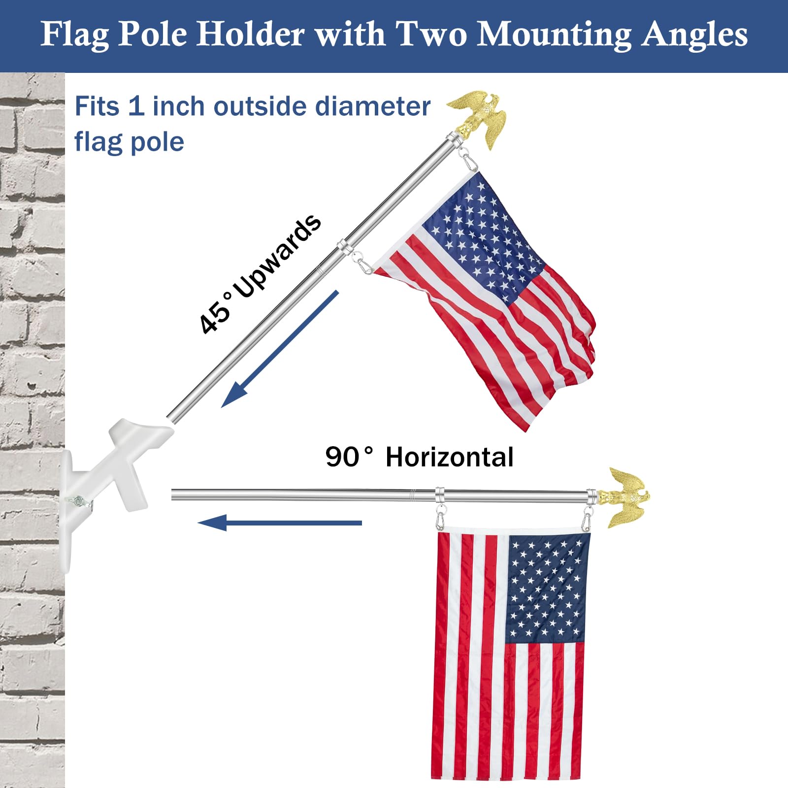 NQ eagle topper aluminum detail atop flag pole