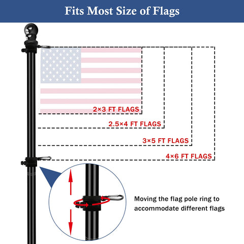 NQ outdoor flag pole adds elegant style to porch, yard, or garden