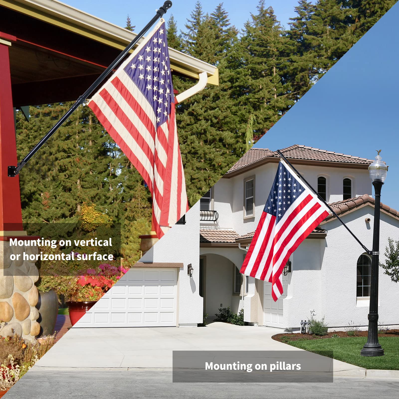 NQ flag pole holder color options for home exterior