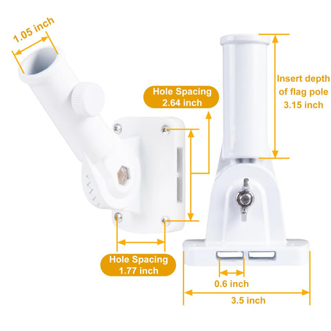 NQ flag pole holder includes heavy-duty screws and anchors for solid mounting.