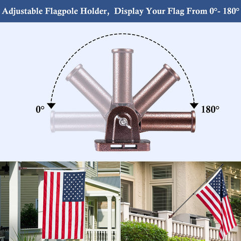 NQ multi-angle flag display bracket offers 0–180 degree positioning.