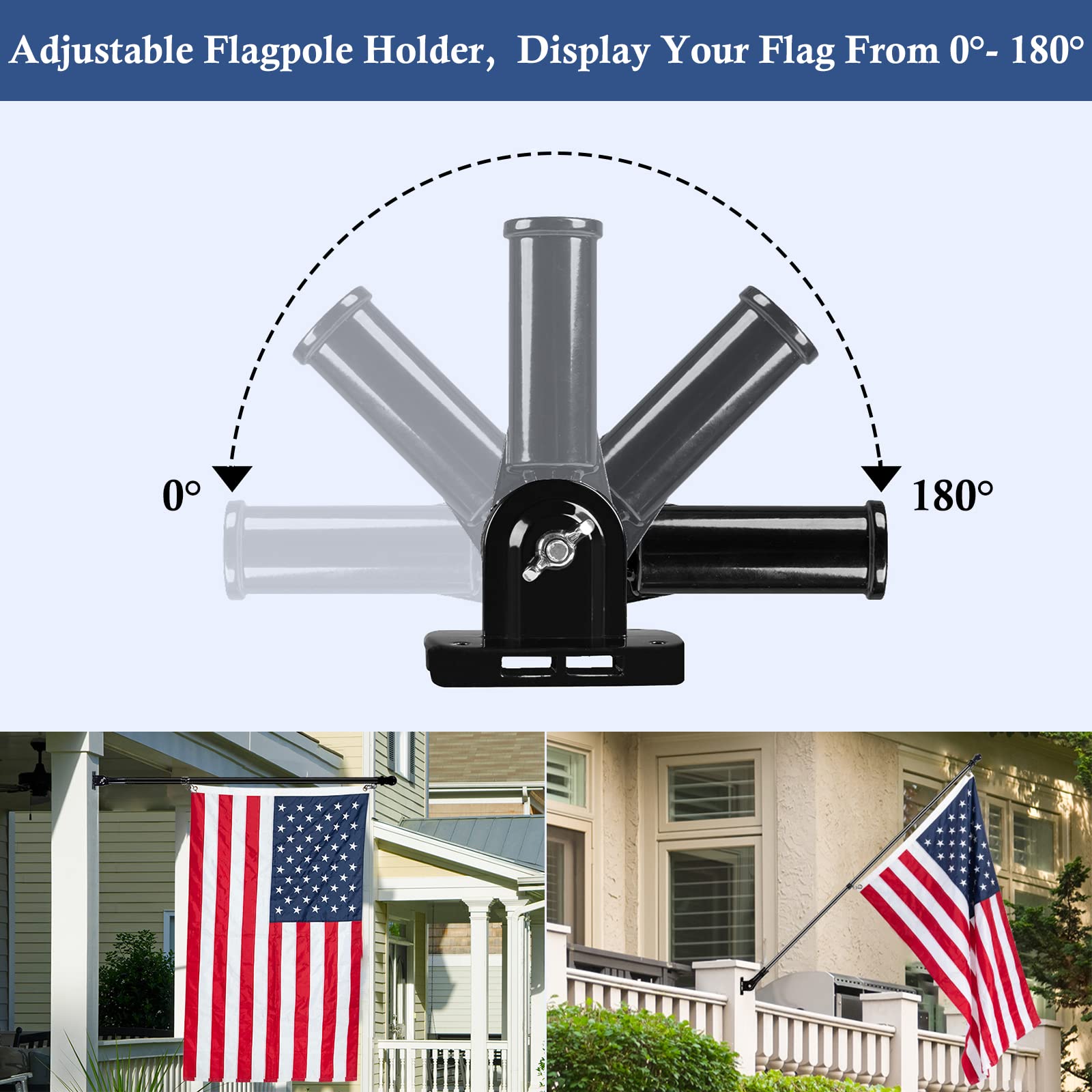 NQ flag pole bracket with smooth surface to prevent scratches