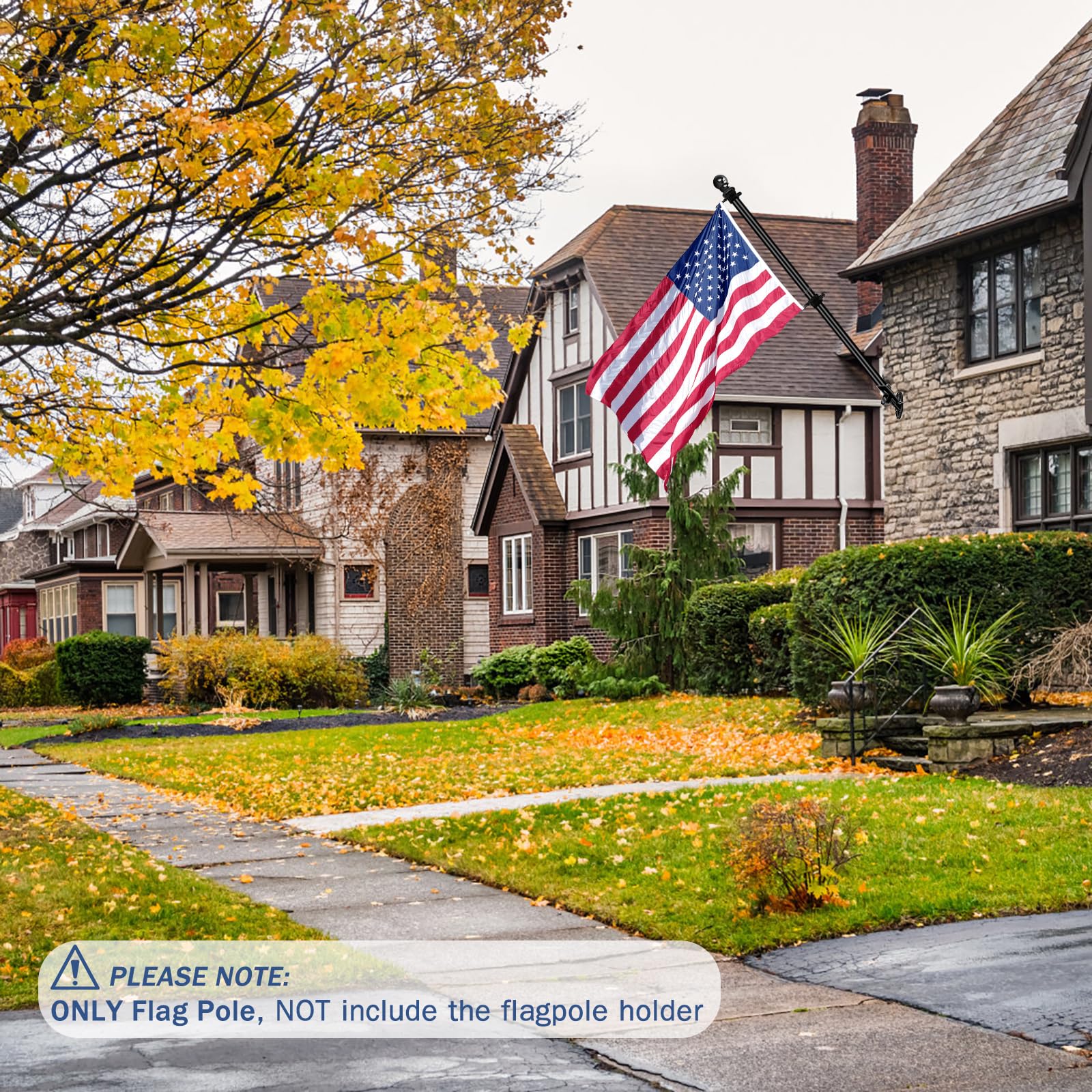 NQ flag pole supports porch, garden, truck, or boat displays