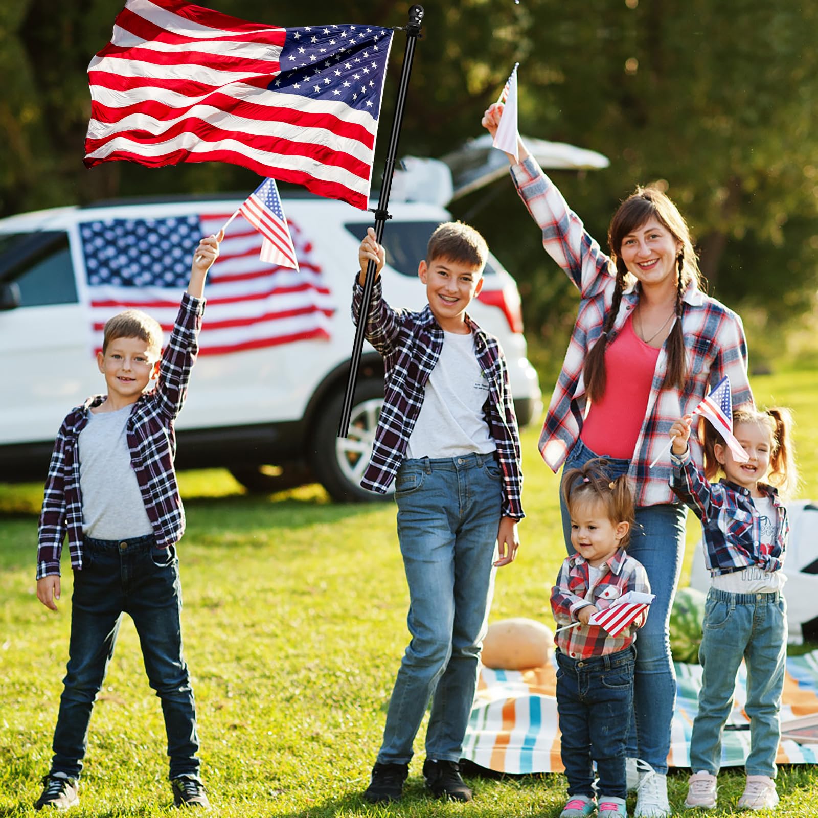 NQ flag pole kit is easy to install and store after use