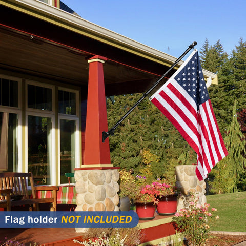 NQ flag pole with removable sections enables adjustable height for flags