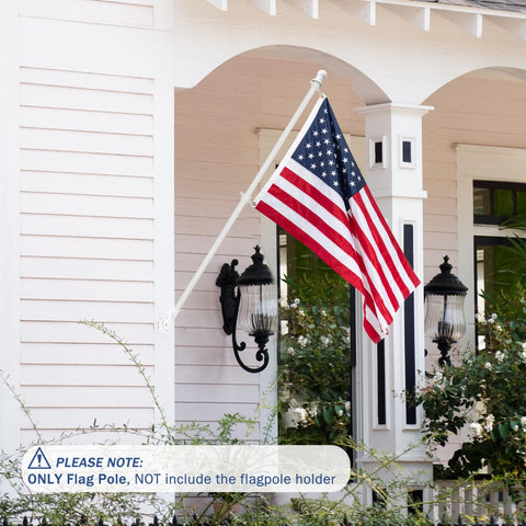 NQ flag pole shows removable 1.3ft segments for easy height adjustment.