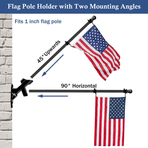 NQ flag pole rotating rings prevent flag wrap in wind.