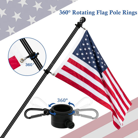 NQ 5ft pole fits variety of flags for patriotic or decorative occasions
