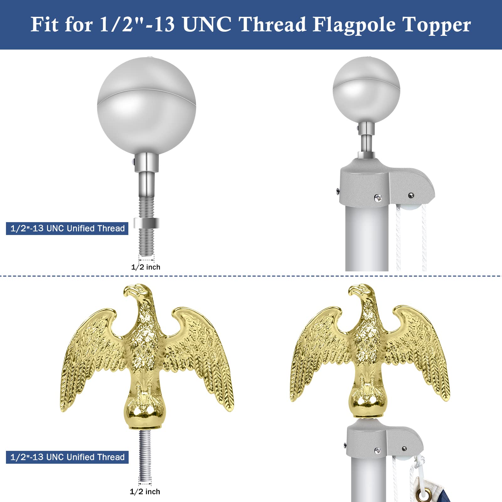 NQ flag pole truck fits 1.6 to 2 inch diameter flagpoles.