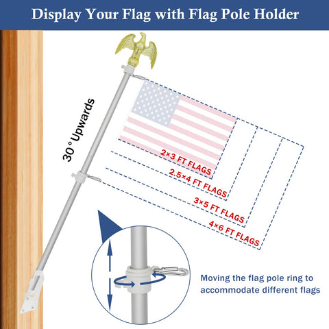 NQ flag pole tubes assembly enables adjustable total height.