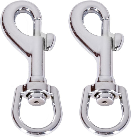 NQ flag swivel snap clip in silver, ready to secure flags securely