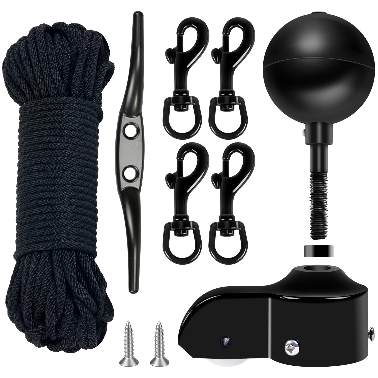 NQ flagpole ball top 3in black finish adds durable decorative touch