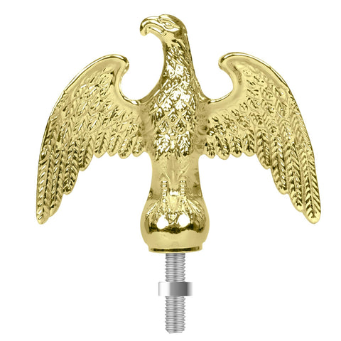 NQ Gold Eagle Topper for flag poles adds a regal, enduring shine.
