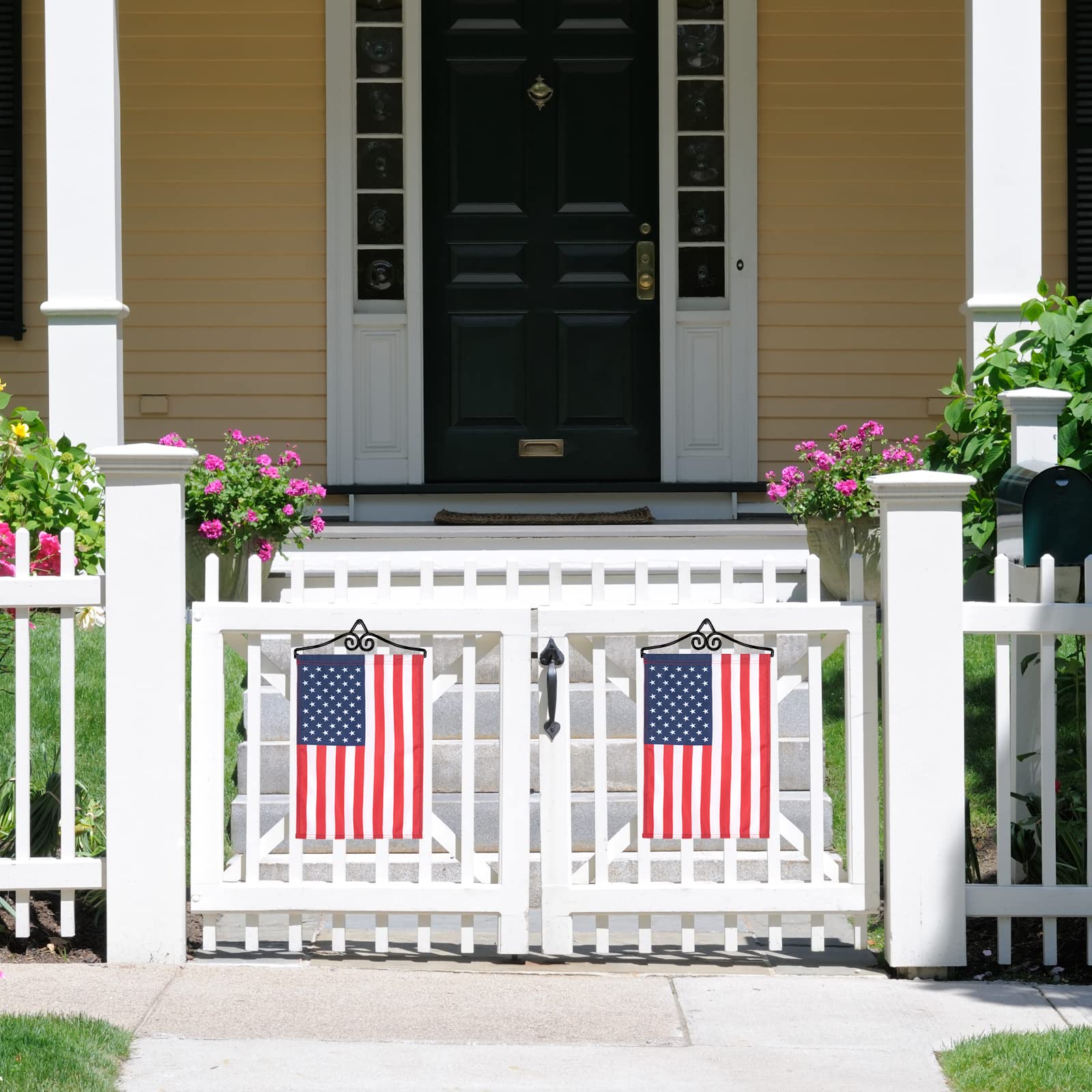 NQ simply elegant garden flag hanger enhances entryway decor