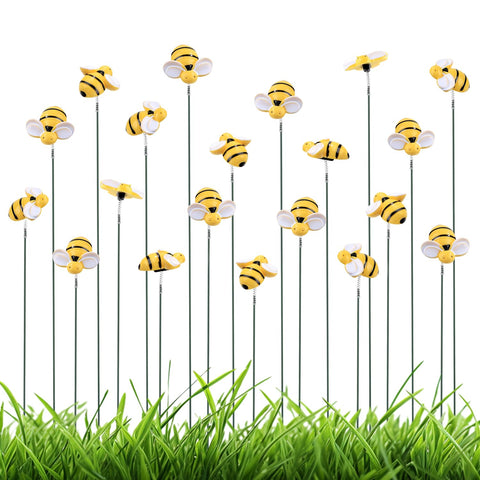 NQEUEPN bee garden stake in green-yellow enhances patios with vivid color.